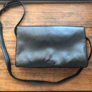 Francesco Biasia soft leather black shoulder purse